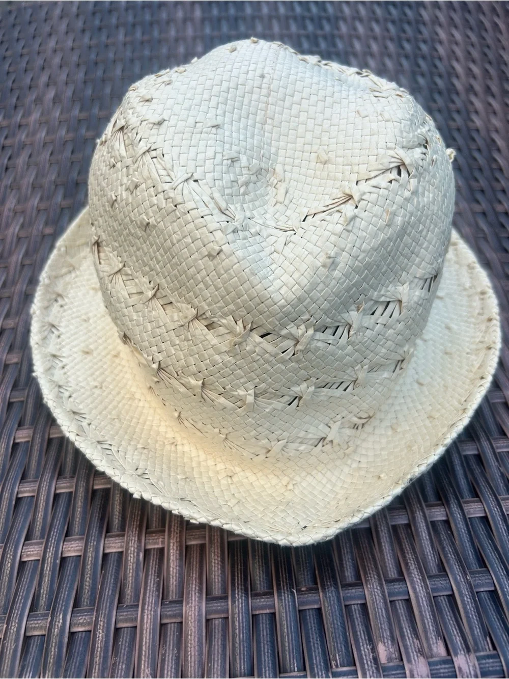 Women's Natural Straw Fedora Hat - Lightweight Summer Style